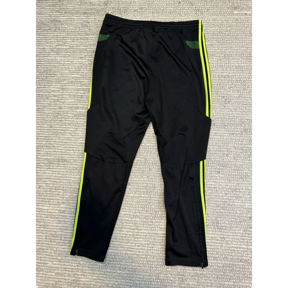 Adidas Portland‎ Timbers Black Green Pants Men's Size Large Soccer MLS